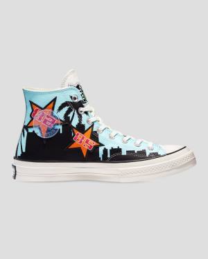 Converse Chinatown Market Chuck 70 Specialty High Tops Shoes Black Blue | CV-703JIL