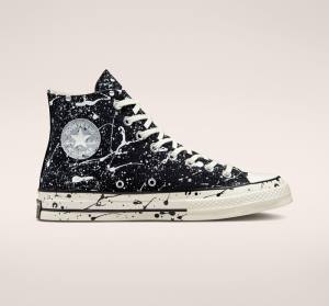 Converse Chuck 70 Archive Paint Splatter High Tops Shoes Black / Grey | CV-613TCX