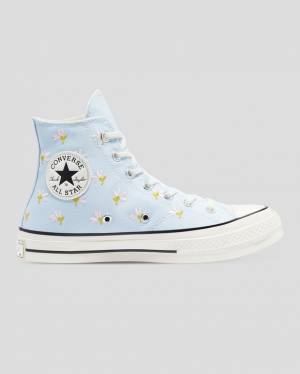 Converse Chuck 70 Embroidered Garden Party High Tops Shoes Blue | CV-094VIY