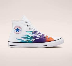 Converse Chuck Taylor All Star Archive Prints High Tops Shoes White / Blue / Turquoise | CV-243MDO