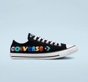 Converse Chuck Taylor All Star Happy Faces Low Tops Shoes Black | CV-809ZHJ