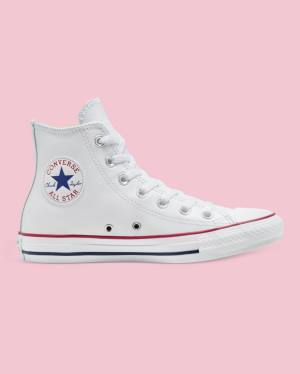 Converse Chuck Taylor All Star Leather High Tops Shoes White | CV-126FIT