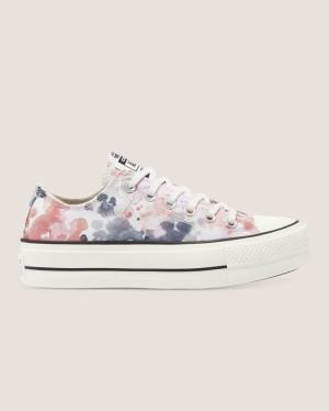 Converse Chuck Taylor All Star Lift Festival Low Tops Shoes Grey Pink | CV-351PDG