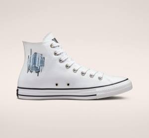 Converse Chuck Taylor All Star Translucent Barcode High Tops Shoes White / Black / White | CV-301RVO