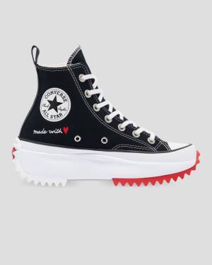 Converse Run Star Hike Love Thread High Tops Shoes Black | CV-921KZS