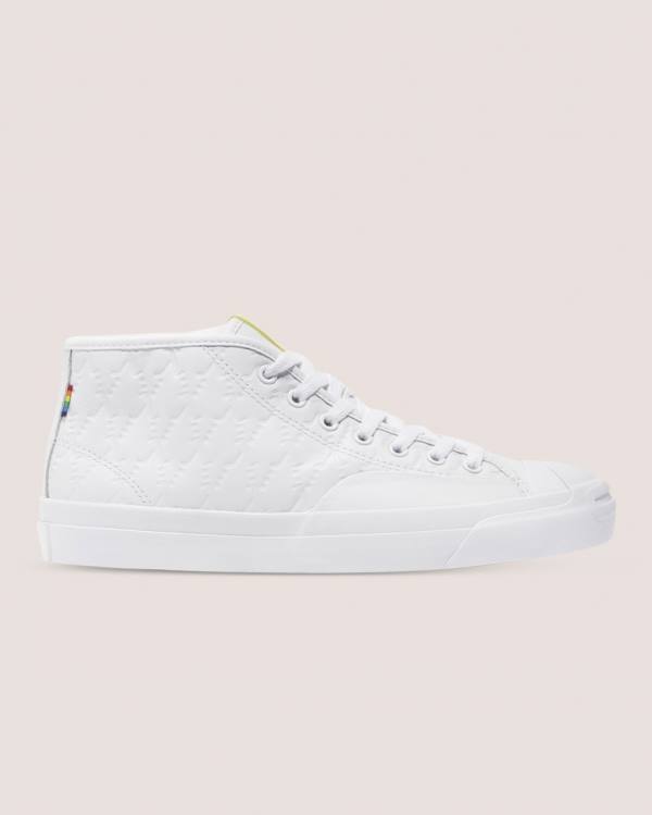 Converse Alexis Sablone Pride Jack Purcell Pro High Tops Shoes White | CV-746IYL