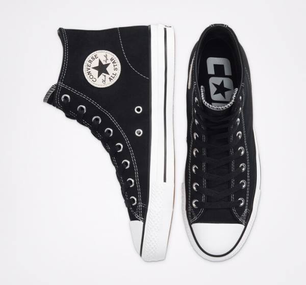 Converse CONS Chuck Taylor All Star Pro Suede Skate Shoes Black / White | CV-982RHB