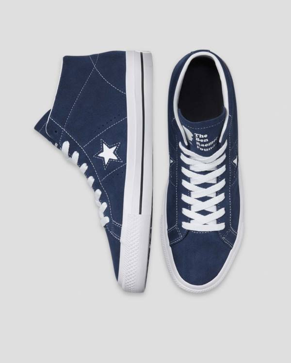 Converse CONS One Star Pro Ben Raemers Foundation High Tops Shoes Blue | CV-651HNQ