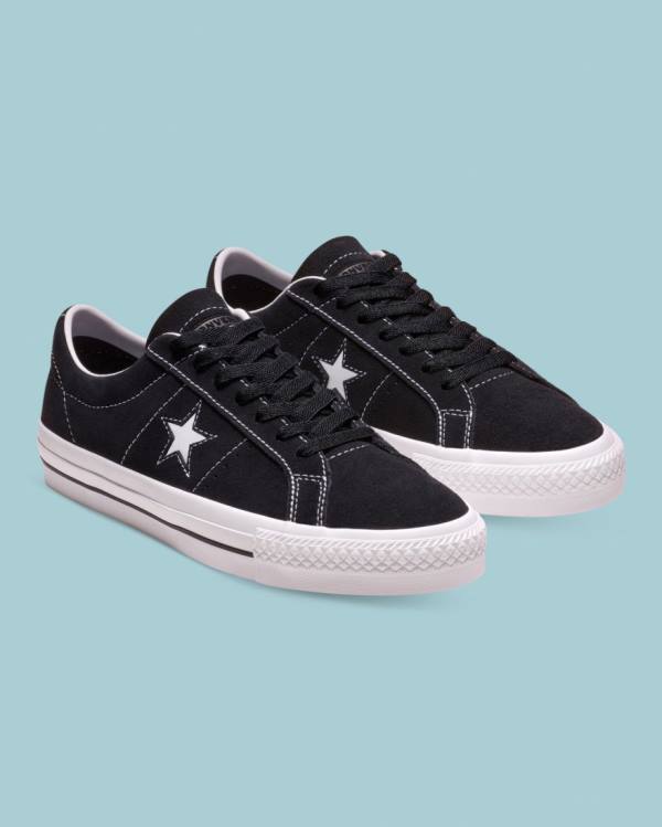 Converse CONS One Star Pro Suede Low Tops Shoes Black | CV-301MCX