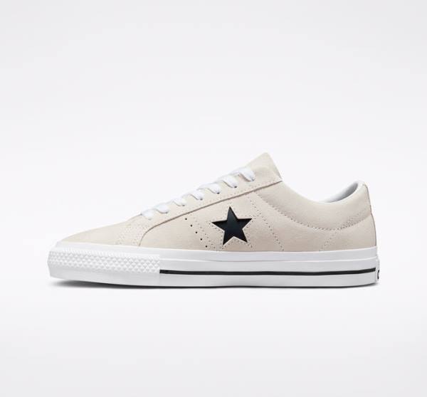 Converse CONS One Star Pro Suede Skate Shoes White / Black | CV-631IVZ