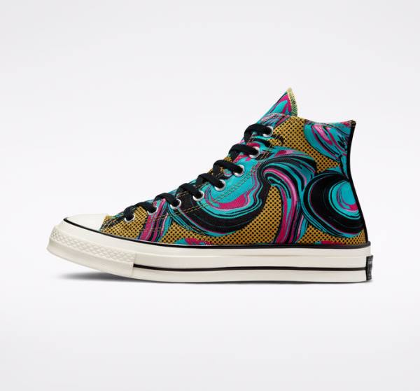 Converse Chuck 70 '90s Marbled High Tops Shoes Turquoise | CV-238GTB