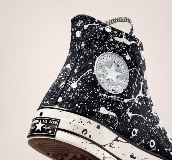 Converse Chuck 70 Archive Paint Splatter High Tops Shoes Black / Grey | CV-012GHM