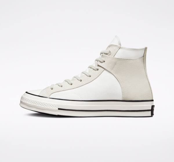 Converse Chuck 70 Crafted Canvas High Tops Shoes White / Black | CV-548XJM