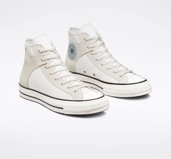 Converse Chuck 70 Crafted Canvas High Tops Shoes White / Black | CV-548XJM