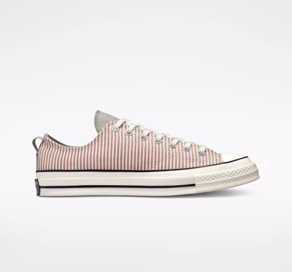 Converse Chuck 70 Crafted Stripe Low Tops Shoes Olive | CV-365CQF