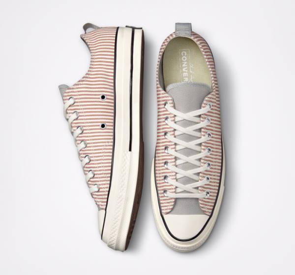 Converse Chuck 70 Crafted Stripe Low Tops Shoes Olive | CV-910TXY