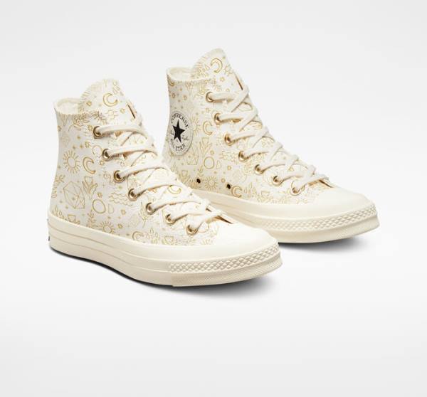 Converse Chuck 70 Golden Elements High Tops Shoes Light Gold / Black | CV-074TCD