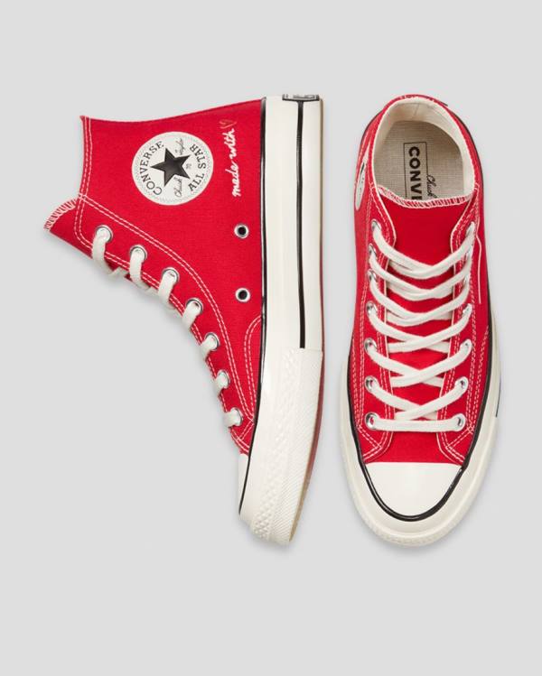 Converse Chuck 70 Love Thread High Tops Shoes Red | CV-934NOJ