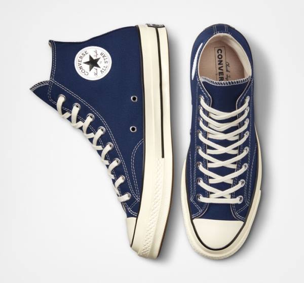 Converse Chuck 70 Pastel Polyester High Tops Shoes Navy / Black | CV-165VBX