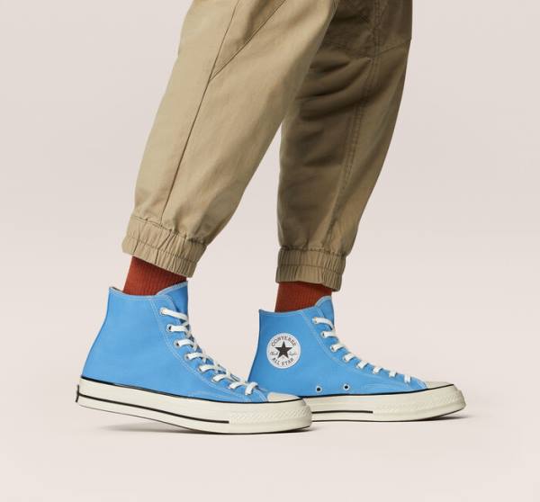 Converse Chuck 70 Pastel Polyester High Tops Shoes Blue / Black | CV-876PLW