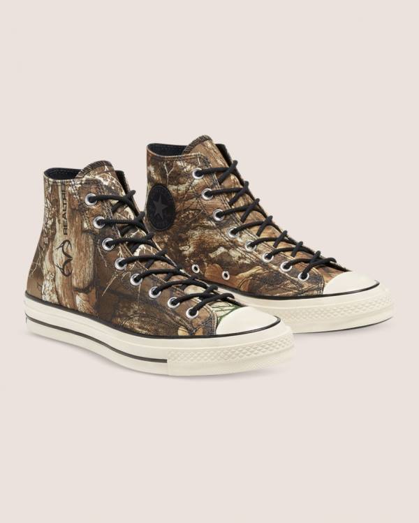 Converse Chuck 70 Realtree Edge Camo Print Utility High Tops Shoes Brown | CV-401JYX