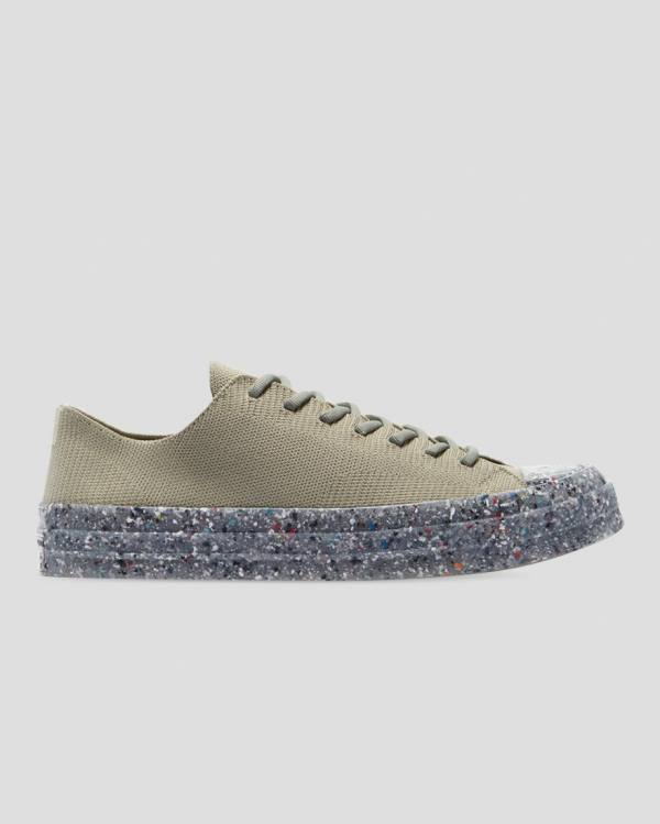 Converse Chuck 70 Renew Knit Low Tops Shoes Green | CV-126DAQ