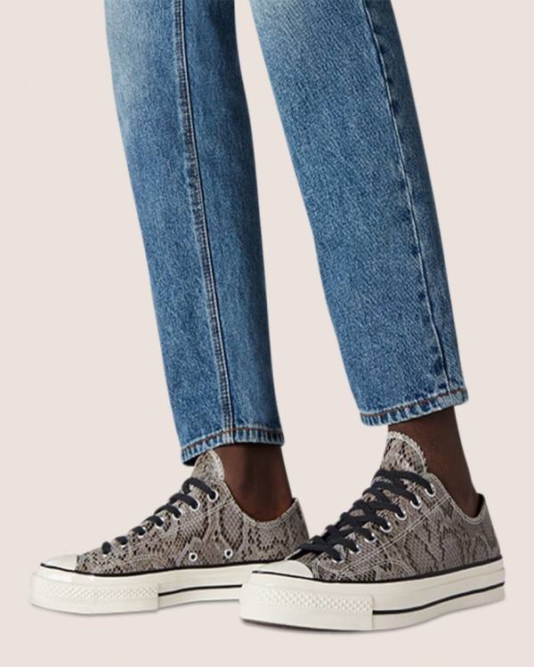 Converse Chuck 70 Reptile Suede Low Tops Shoes Grey | CV-260UHV