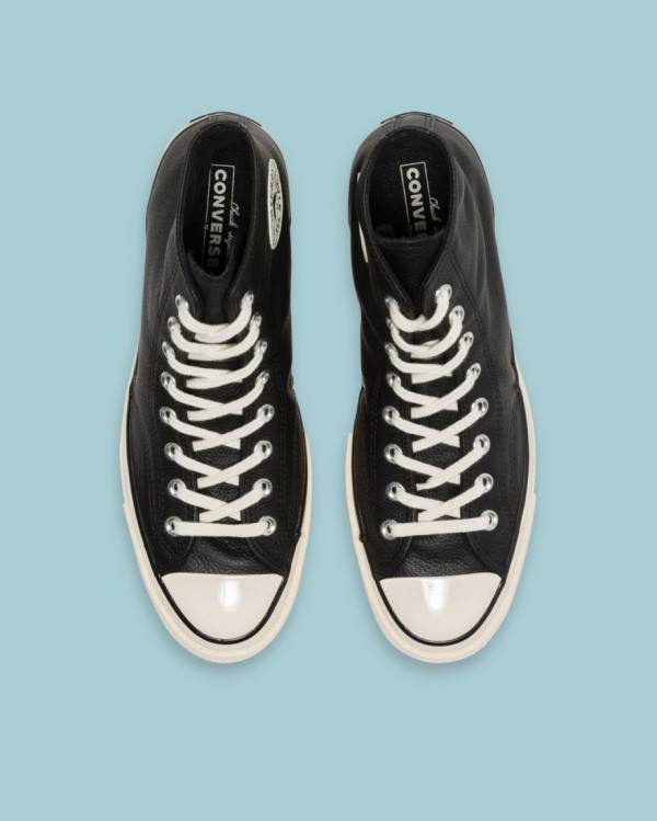 Converse Chuck 70 Seasonal Leather High Tops Shoes Black | CV-124JXP