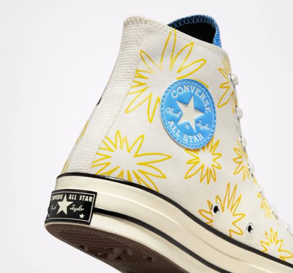 Converse Chuck 70 Sunny Floral High Tops Shoes Blue | CV-026RJH