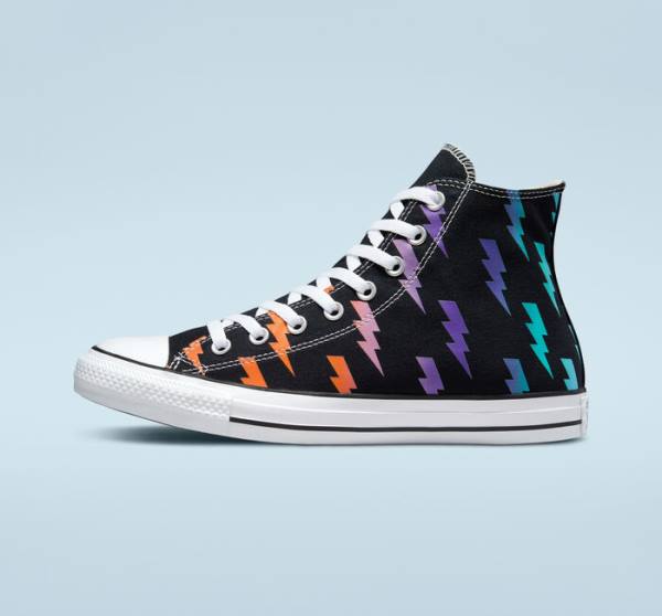 Converse Chuck Taylor All Star Archive Prints High Tops Shoes Black / Blue / Turquoise | CV-591KXP