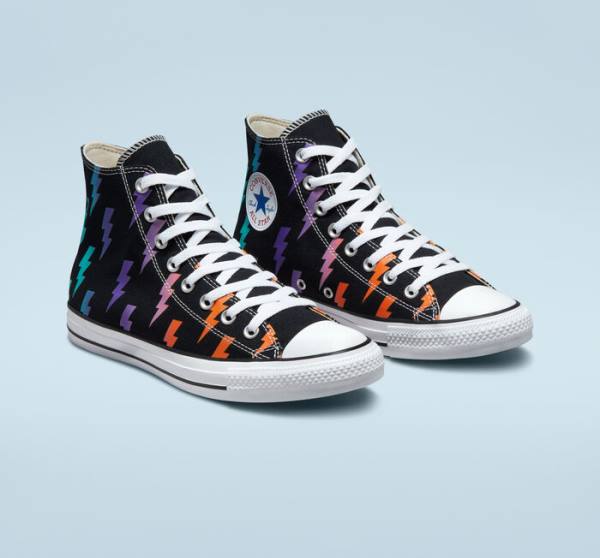 Converse Chuck Taylor All Star Archive Prints High Tops Shoes Black / Blue / Turquoise | CV-591KXP