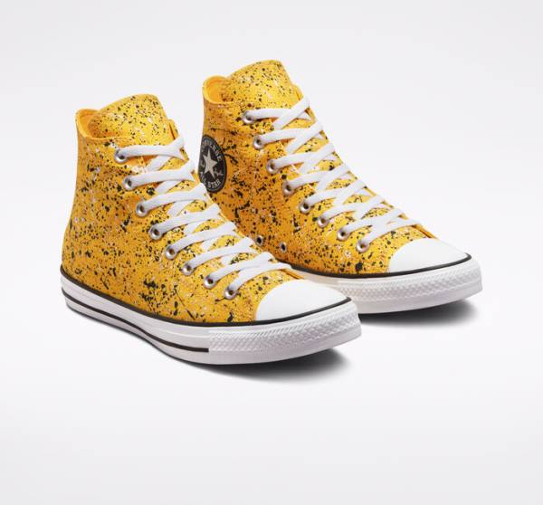 Converse Chuck Taylor All Star Archive Paint Splatter High Tops Shoes White | CV-846BJX