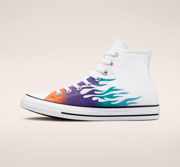 Converse Chuck Taylor All Star Archive Prints High Tops Shoes White / Blue / Turquoise | CV-865YRP