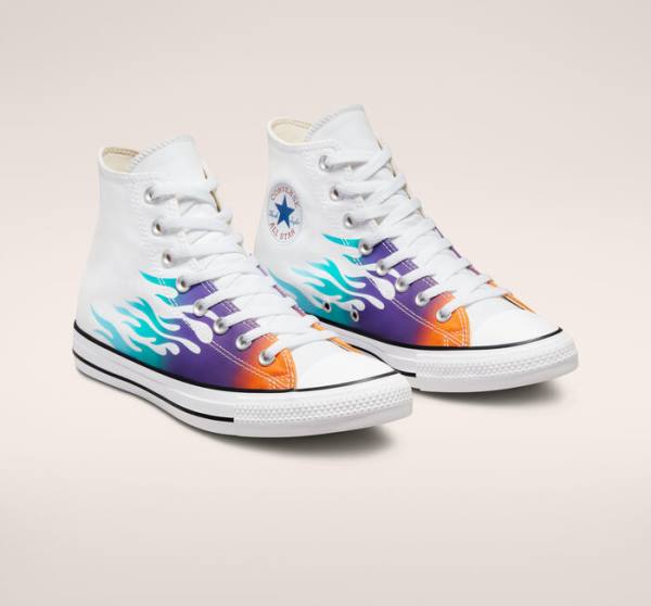 Converse Chuck Taylor All Star Archive Prints High Tops Shoes White / Blue / Turquoise | CV-865YRP