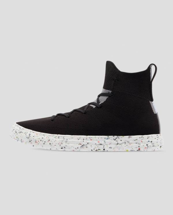 Converse Chuck Taylor All Star Crater Renew Knit High Tops Shoes Black | CV-764FMJ