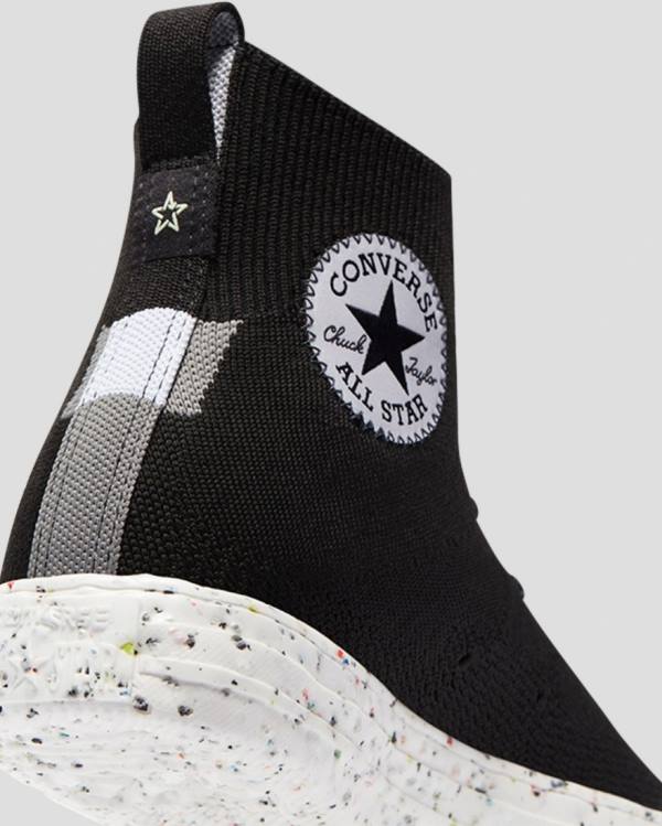 Converse Chuck Taylor All Star Crater Renew Knit High Tops Shoes Black | CV-764FMJ