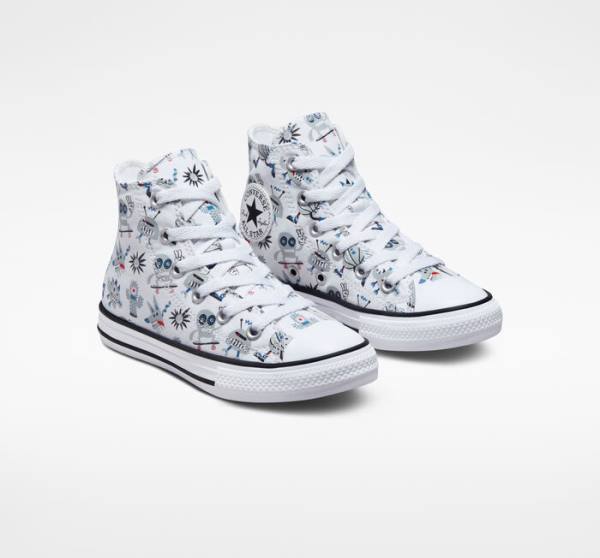 Converse Chuck Taylor All Star Creatures High Tops Shoes White / Grey / Blue | CV-123UFE