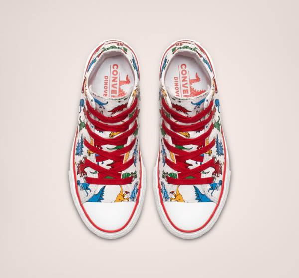 Converse Chuck Taylor All Star Dinoverse High Tops Shoes White / Red / Blue | CV-306UNJ