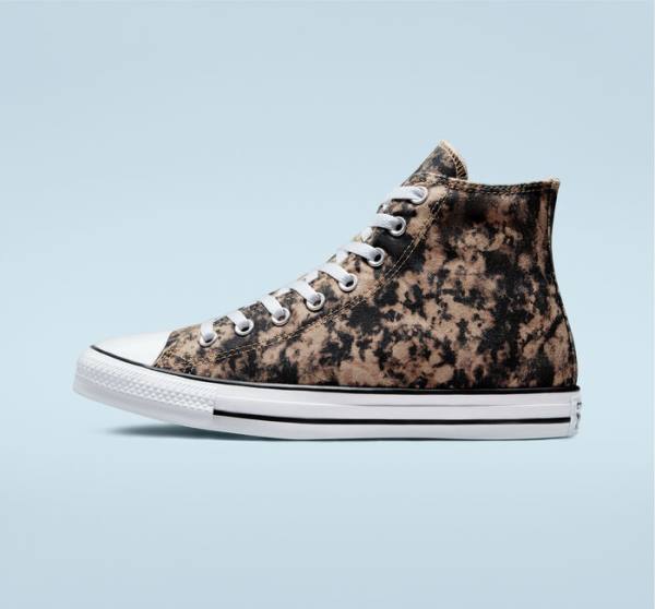 Converse Chuck Taylor All Star Dip Dye High Tops Shoes Black / White | CV-047UGV