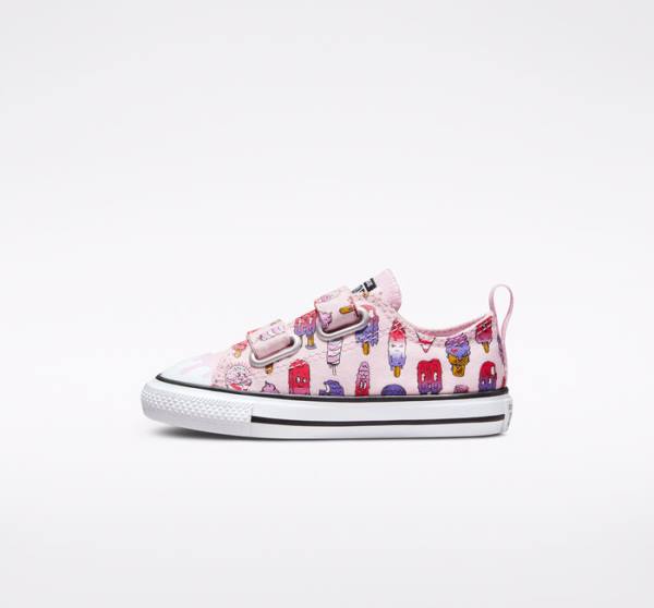 Converse Chuck Taylor All Star Easy-On Frozen Treats Low Tops Shoes Pink / Pink | CV-347NRE