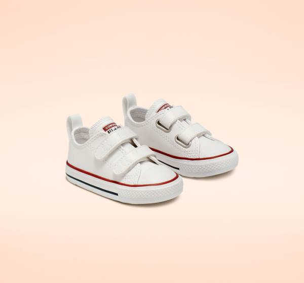 Converse Chuck Taylor All Star Easy-On Leather Low Tops Shoes White | CV-068NEG