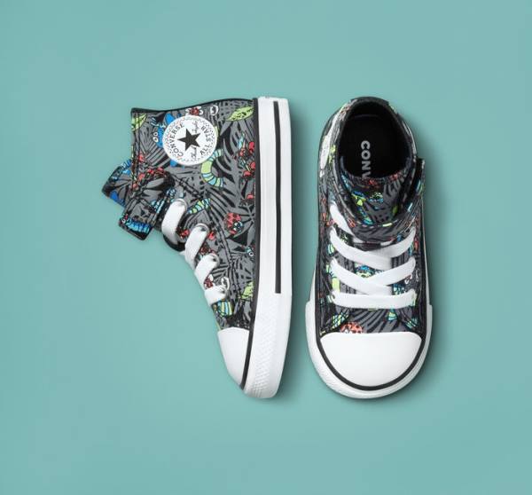 Converse Chuck Taylor All Star Easy-On Plants High Tops Shoes Black / Light Green / White | CV-643BKX