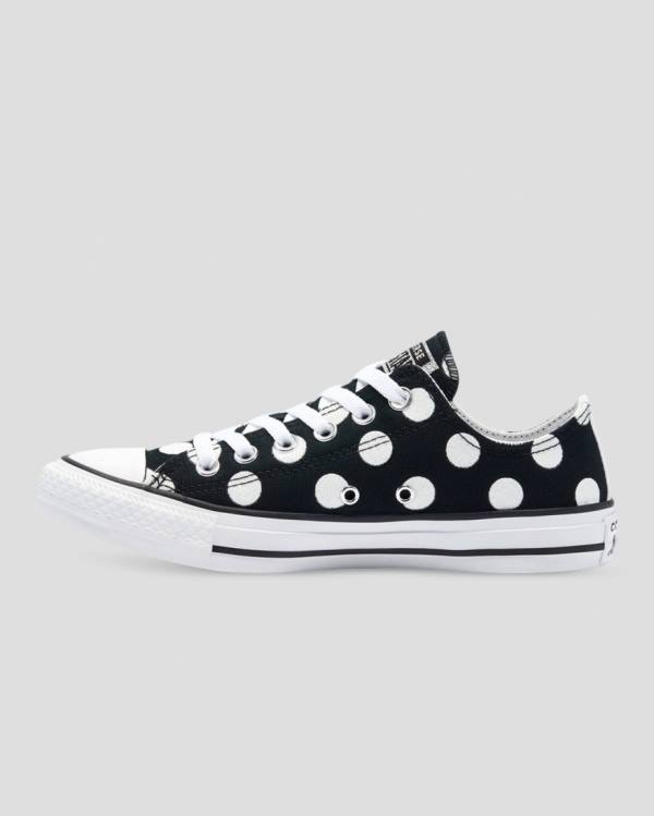 Converse Chuck Taylor All Star Glitter Shine Low Tops Shoes Black | CV-759PEN