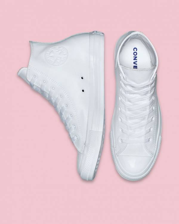 Converse Chuck Taylor All Star Leather High Tops Shoes White | CV-310MTK