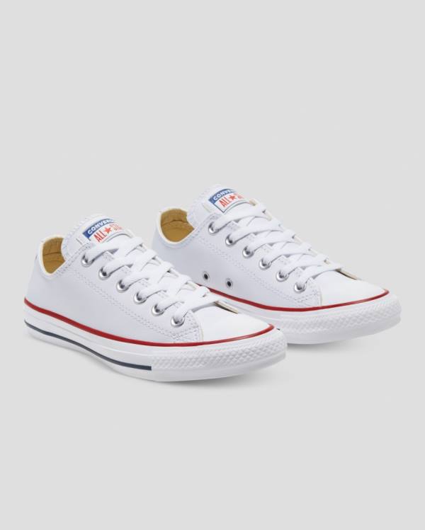 Converse Chuck Taylor All Star Leather Low Tops Shoes White | CV-325FLN