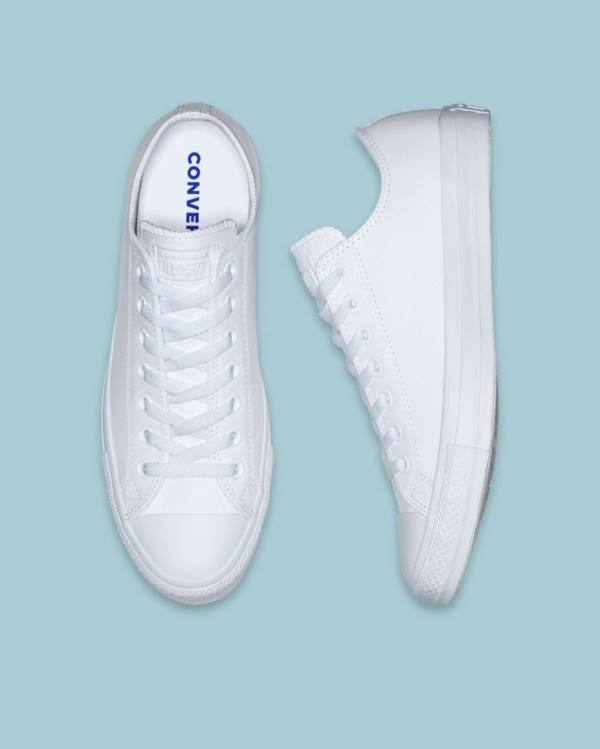 Converse Chuck Taylor All Star Leather Low Tops Shoes White | CV-359GMA