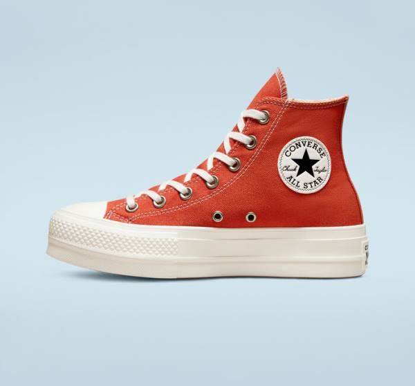 Converse Chuck Taylor All Star Lift Platform Peaches High Tops Shoes Orange / Black | CV-421GSW