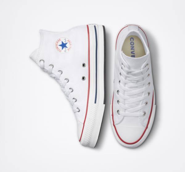 Converse Chuck Taylor All Star Lift Platform High Tops Shoes White / Dark Red / Navy | CV-780HKB