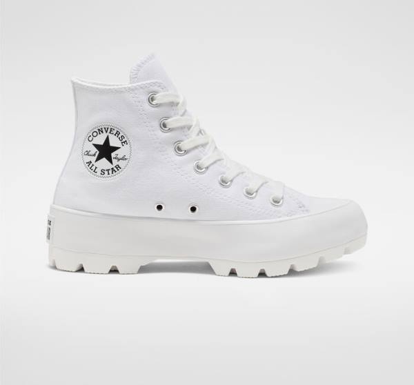 Converse Chuck Taylor All Star Lugged High Tops Shoes White / Black / White | CV-152ZQL