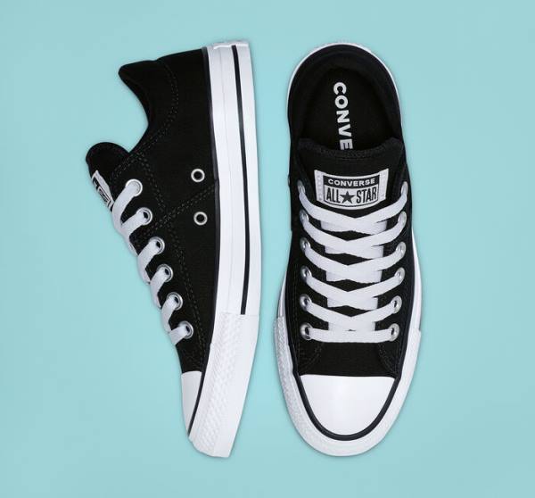 Converse Chuck Taylor All Star Madison Low Tops Shoes Black / White | CV-698JQR